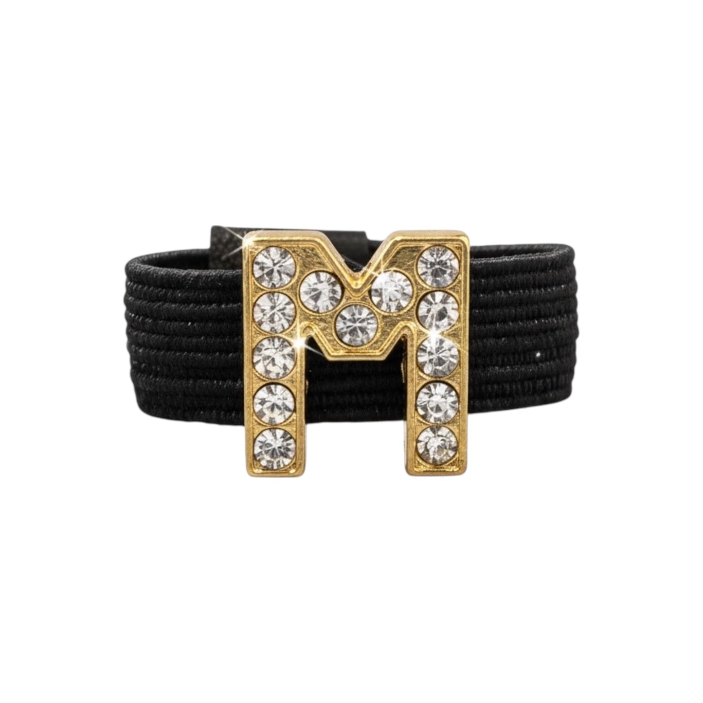 Pave Crystal Gold Letter Crop Charm