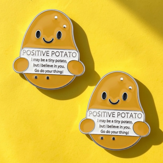 Positive Potato Number Pin Charms