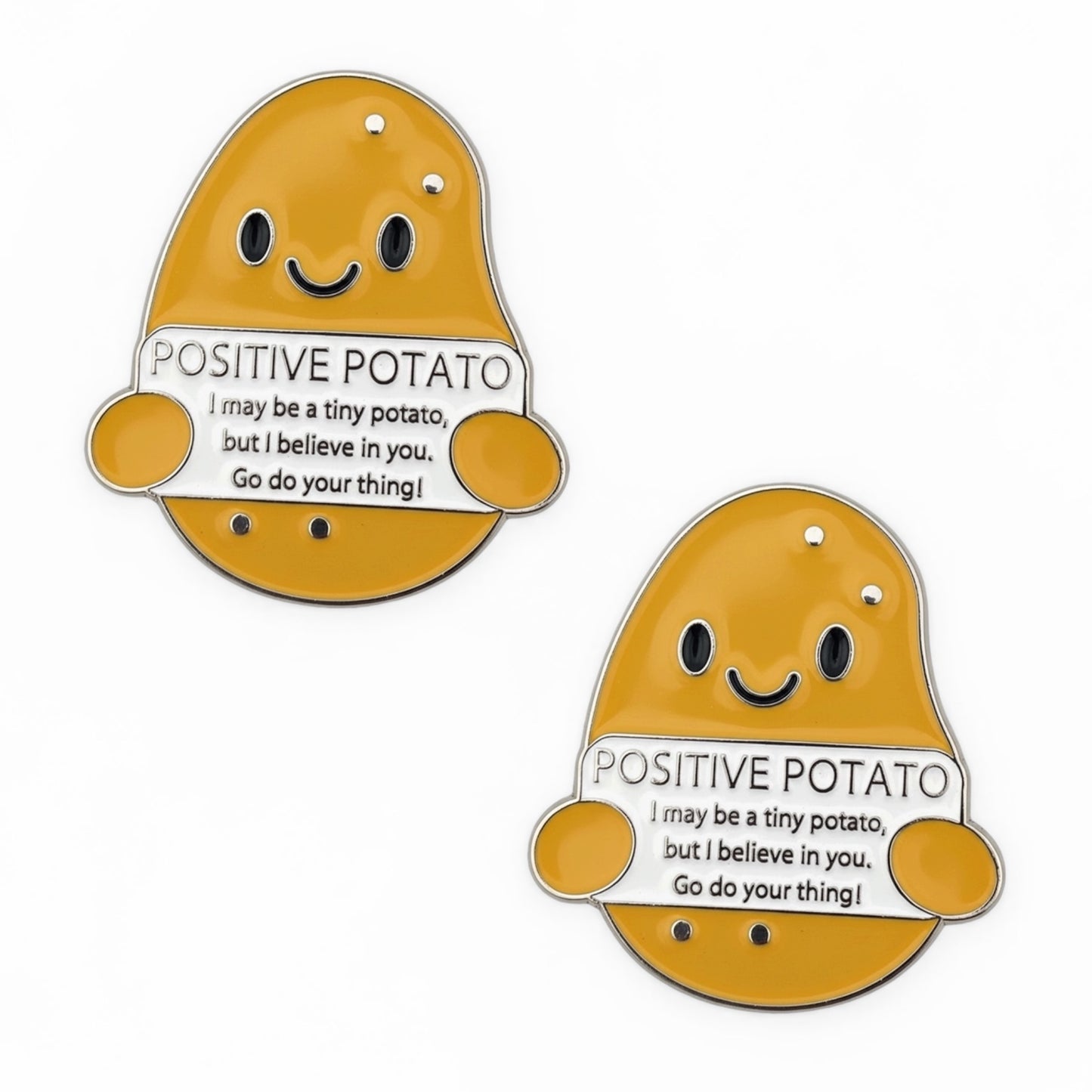 Positive Potato Number Pin Charms