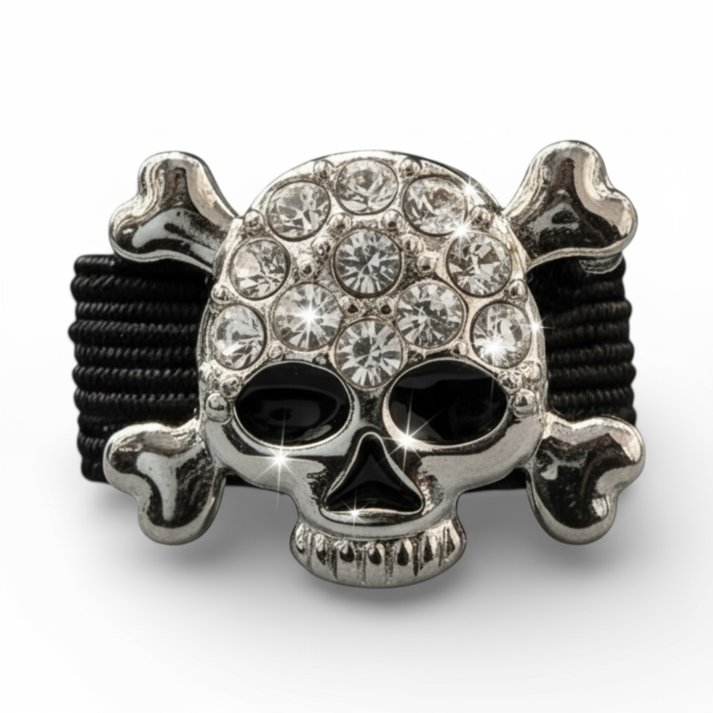 Rhinestone Skull Crop Charm