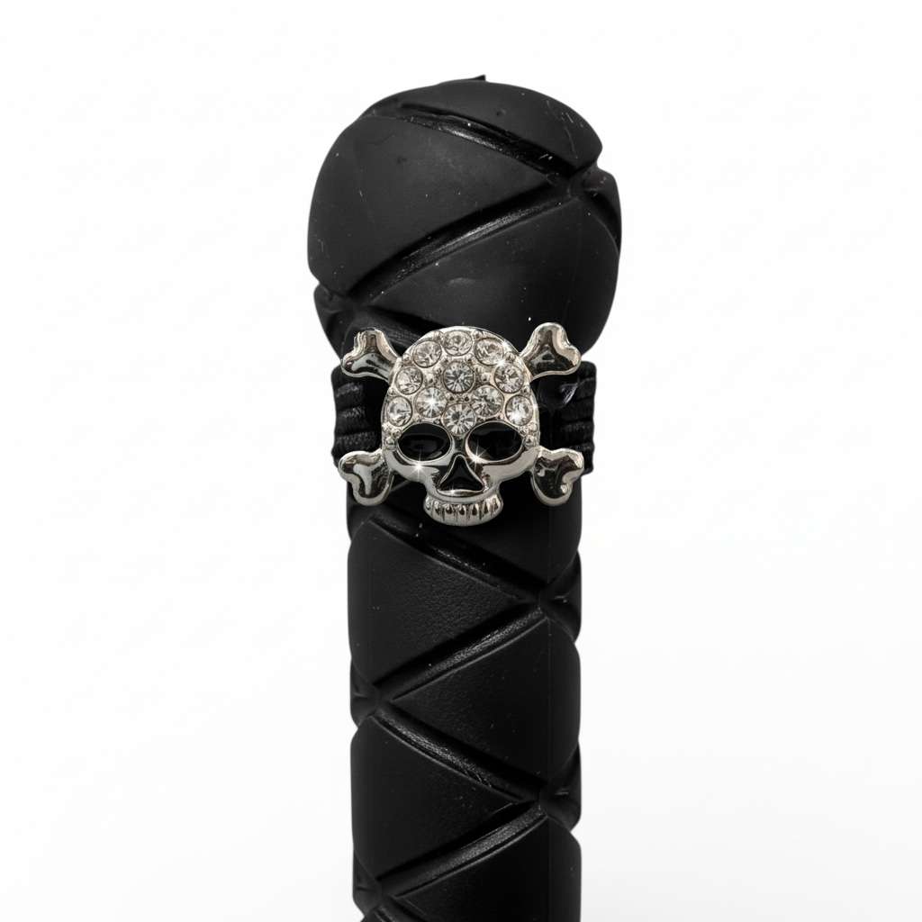 Rhinestone Skull Crop Charm