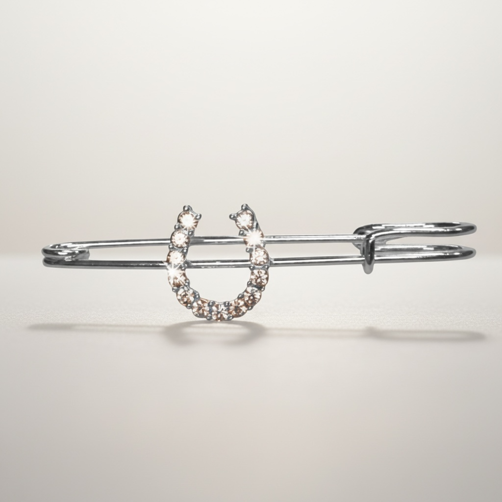 Silver Sparkly Horseshoe - DBC Stock Pin