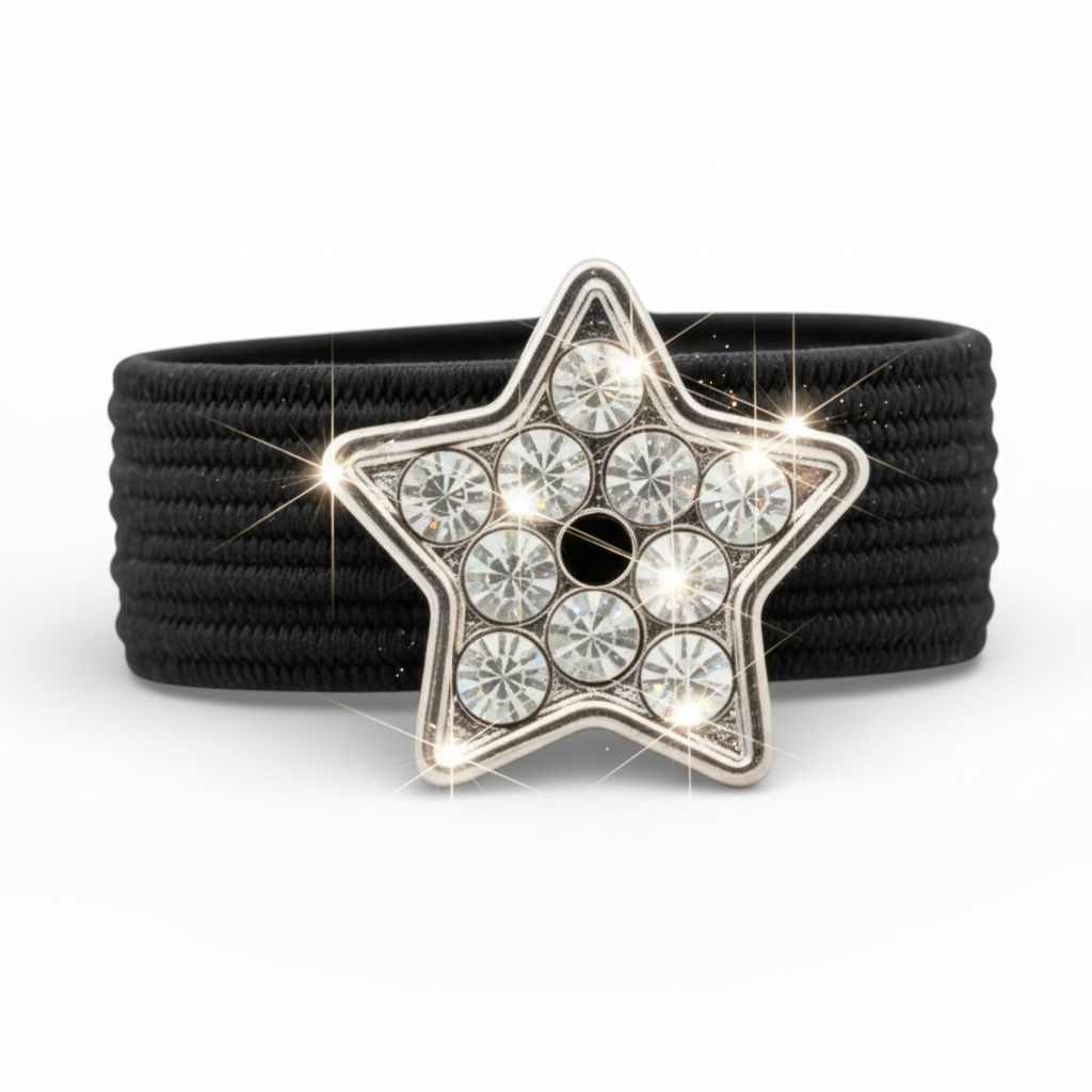 Silver Sparkly Star Crop Charm