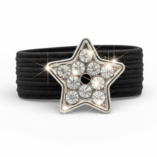 Silver Sparkly Star Crop Charm
