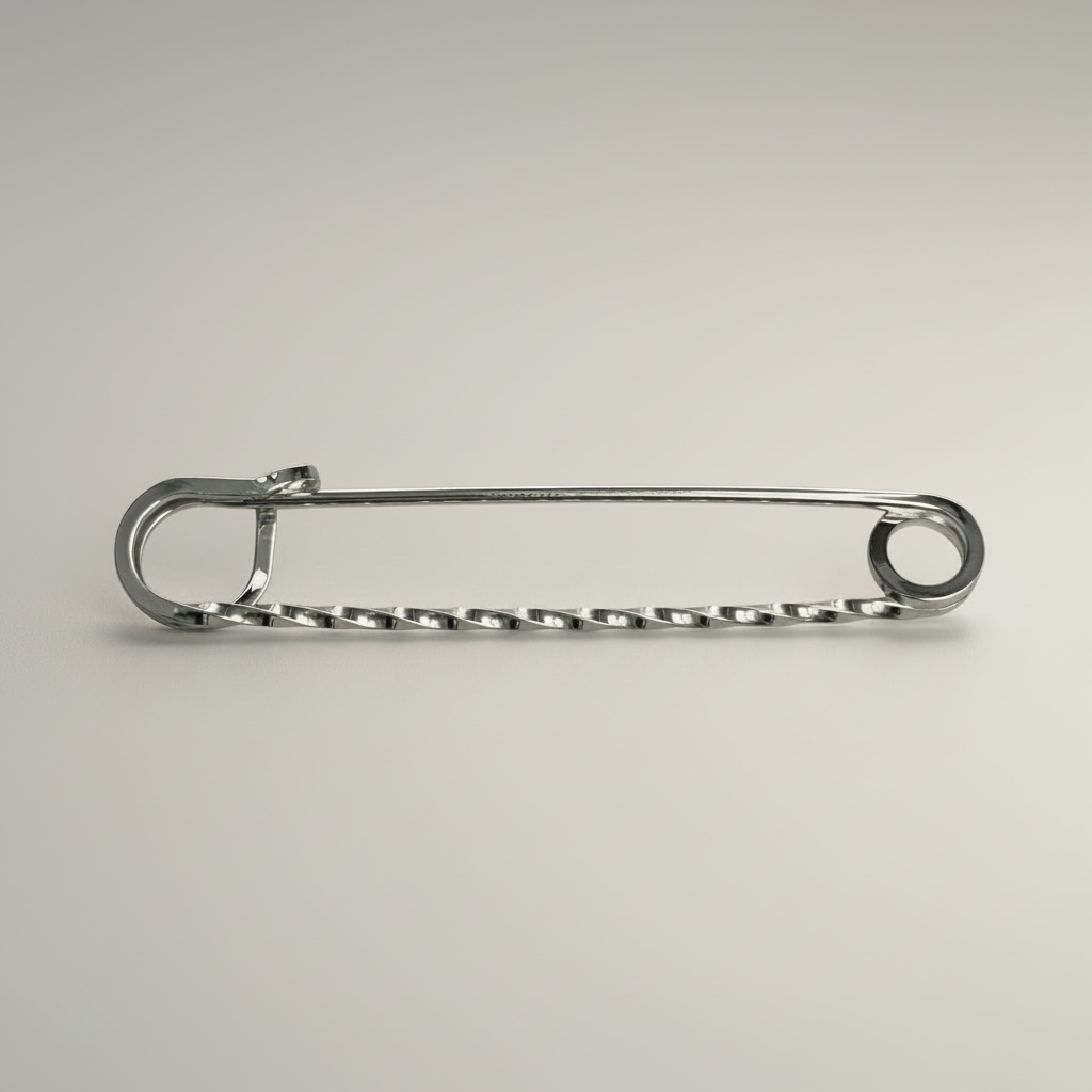 Silver Twisted Traditional Stock Pin