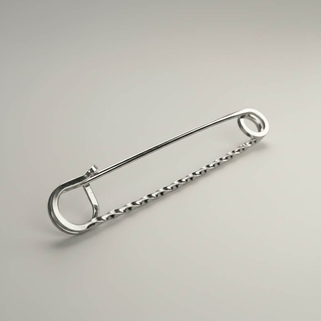 Silver Twisted Traditional Stock Pin