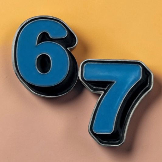 Six Seven Number Pin Charms