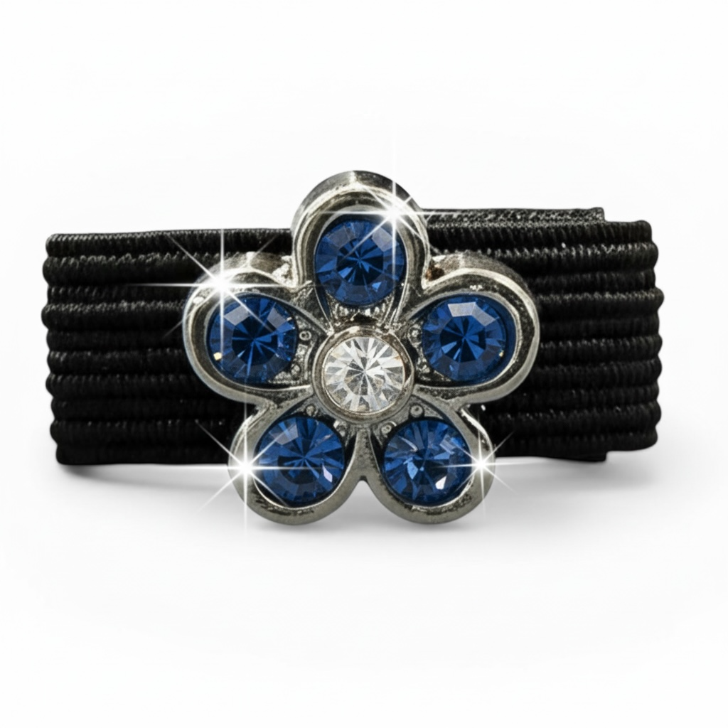 Spakly Blue Flower Crop Charm