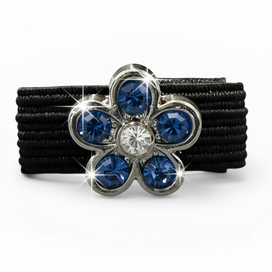 Spakly Blue Flower Crop Charm