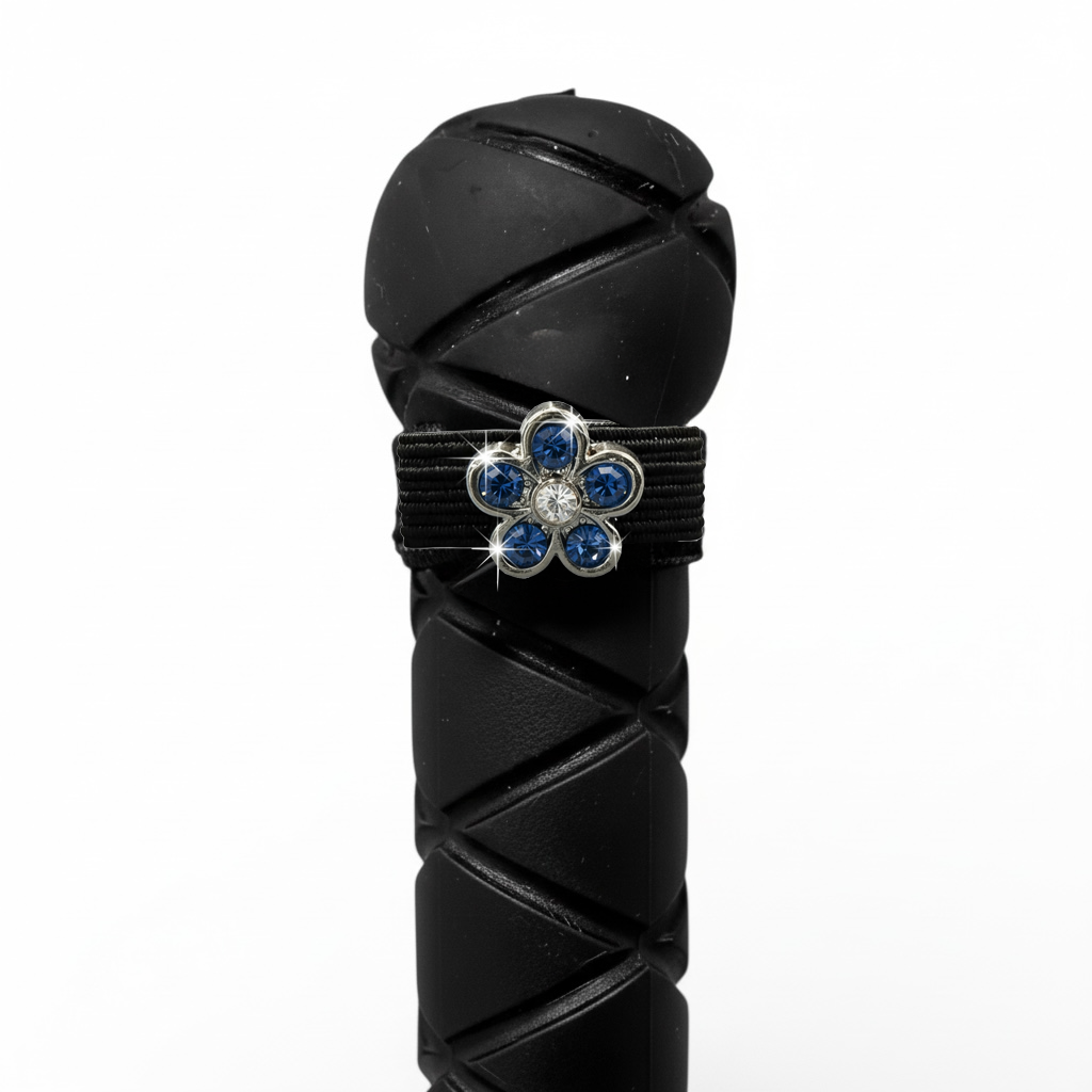 Spakly Blue Flower Crop Charm
