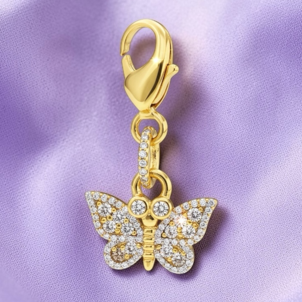 Sparkly Butterfly Braid Charm
