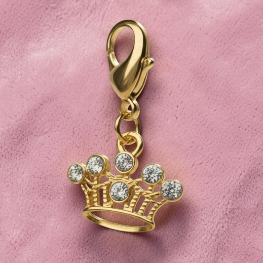 Sparkly Crown Braid Charm