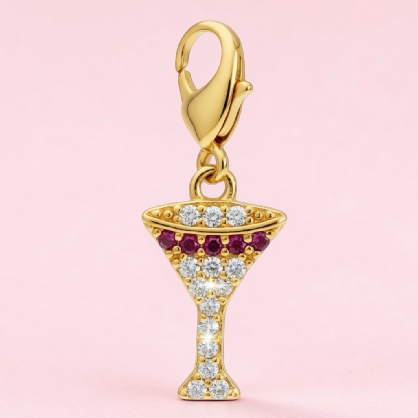Sparkly Martini Braid Charm