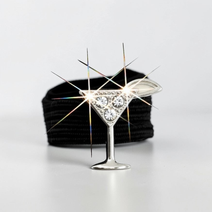 Sparkly Martini Crop Charm