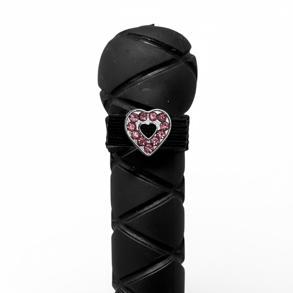 Sparkly Pink Heart Crop Charm