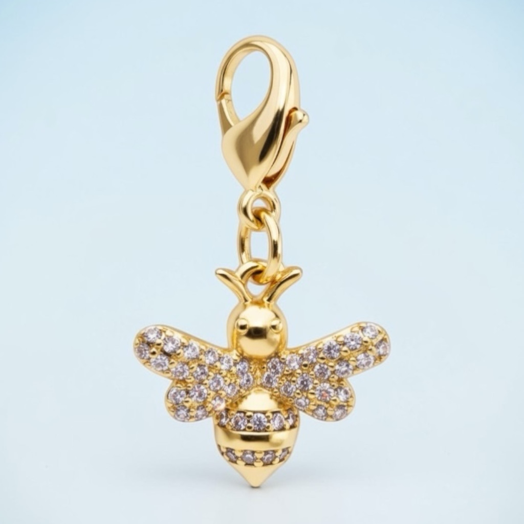 Sparkly Queen Bee Braid Charm