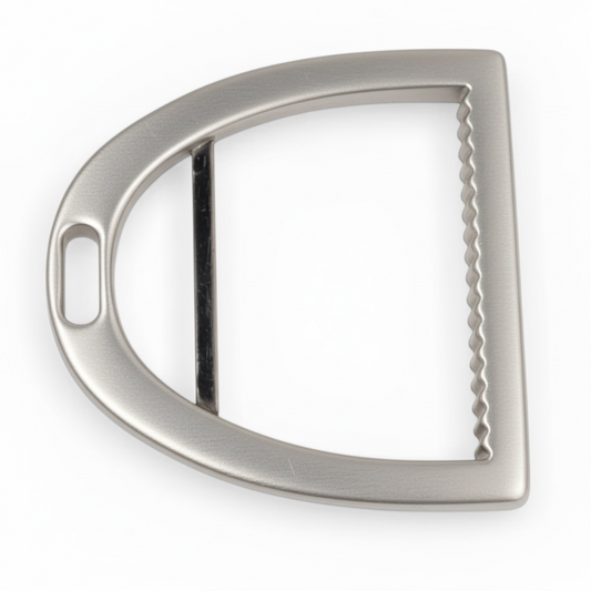 Stirrup Buckle in Brushed Silver -38mm