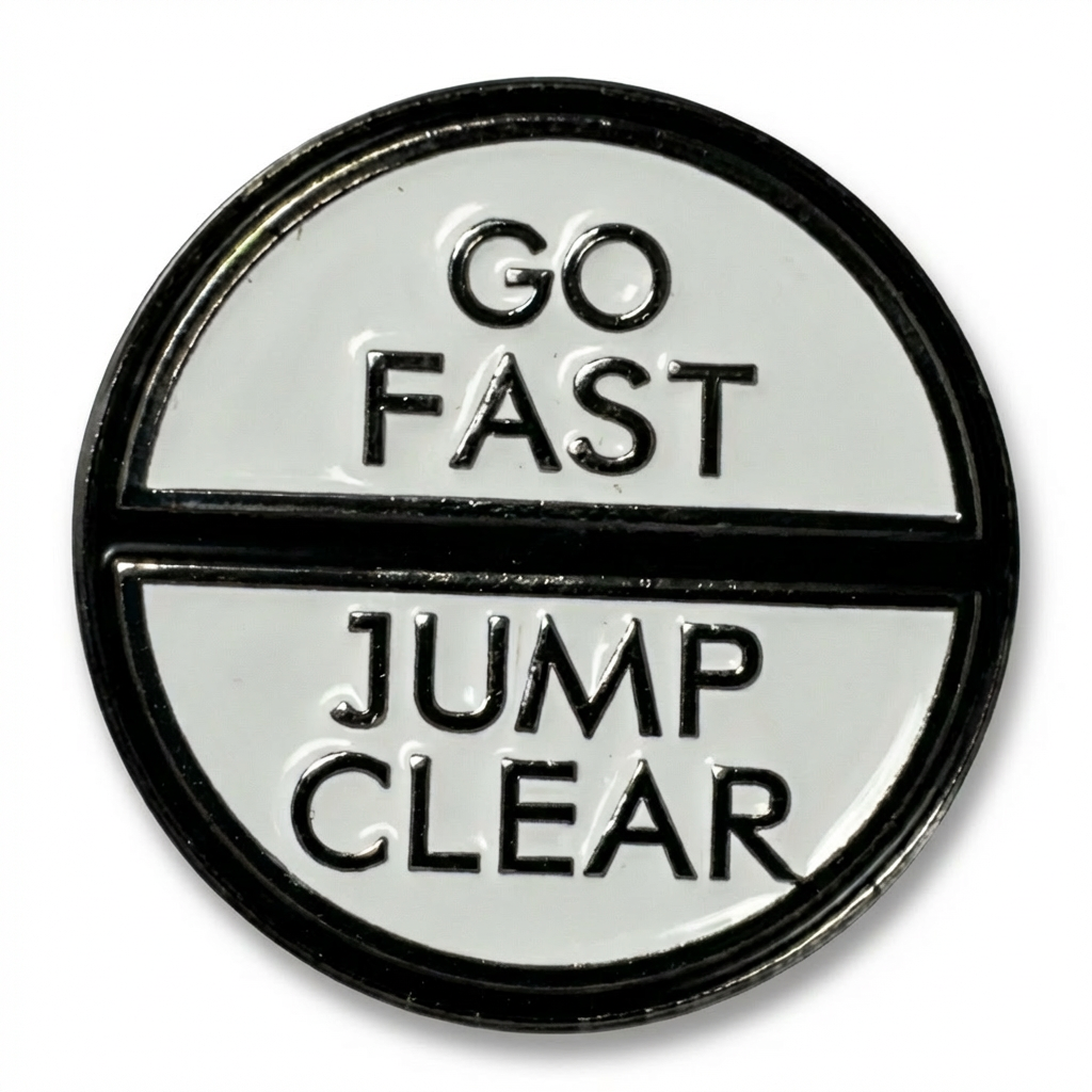 Go Fast & Jump Clear Number Pin Charms