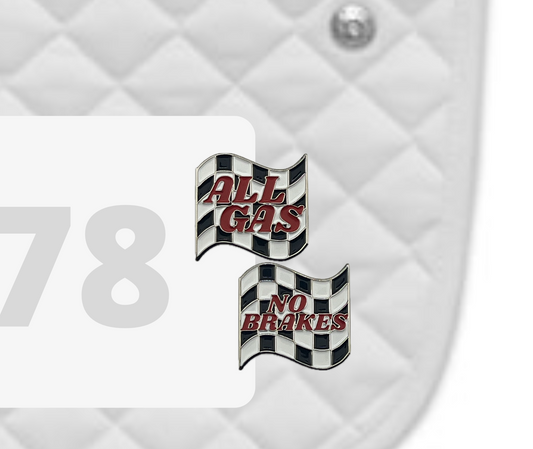 All Gas No Brakes Number Pin Charms