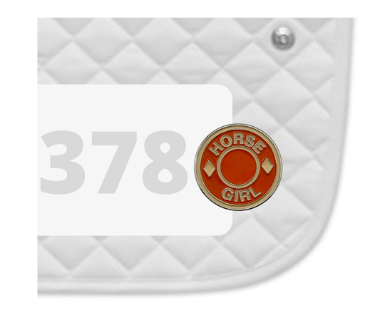 Horse Girl Number Pin Charm