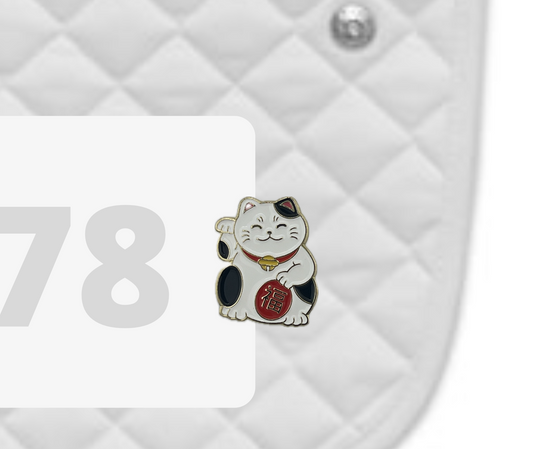 Lucky Cat Number Pin Charms