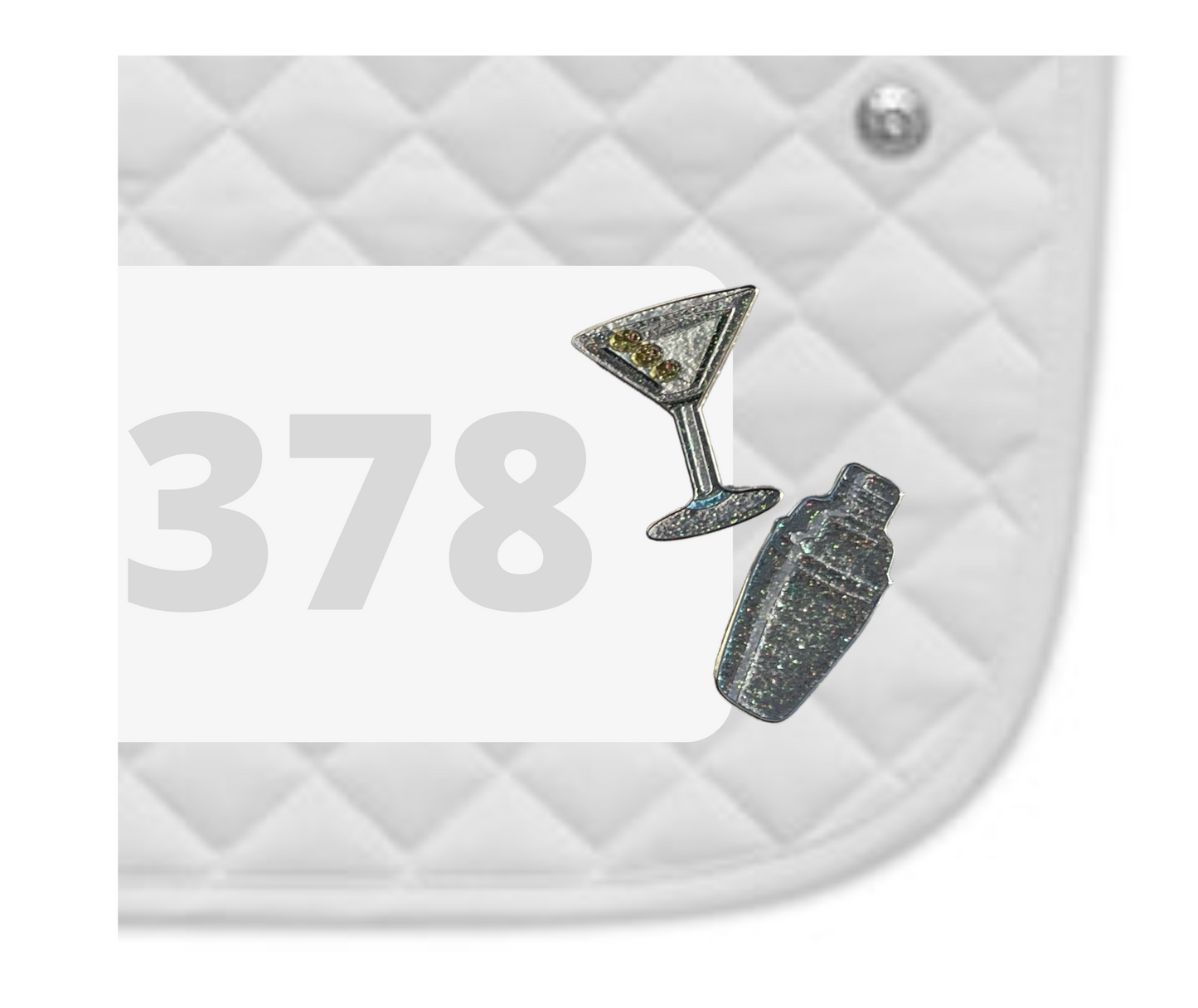 Martini & Shaker Number Pin Charms